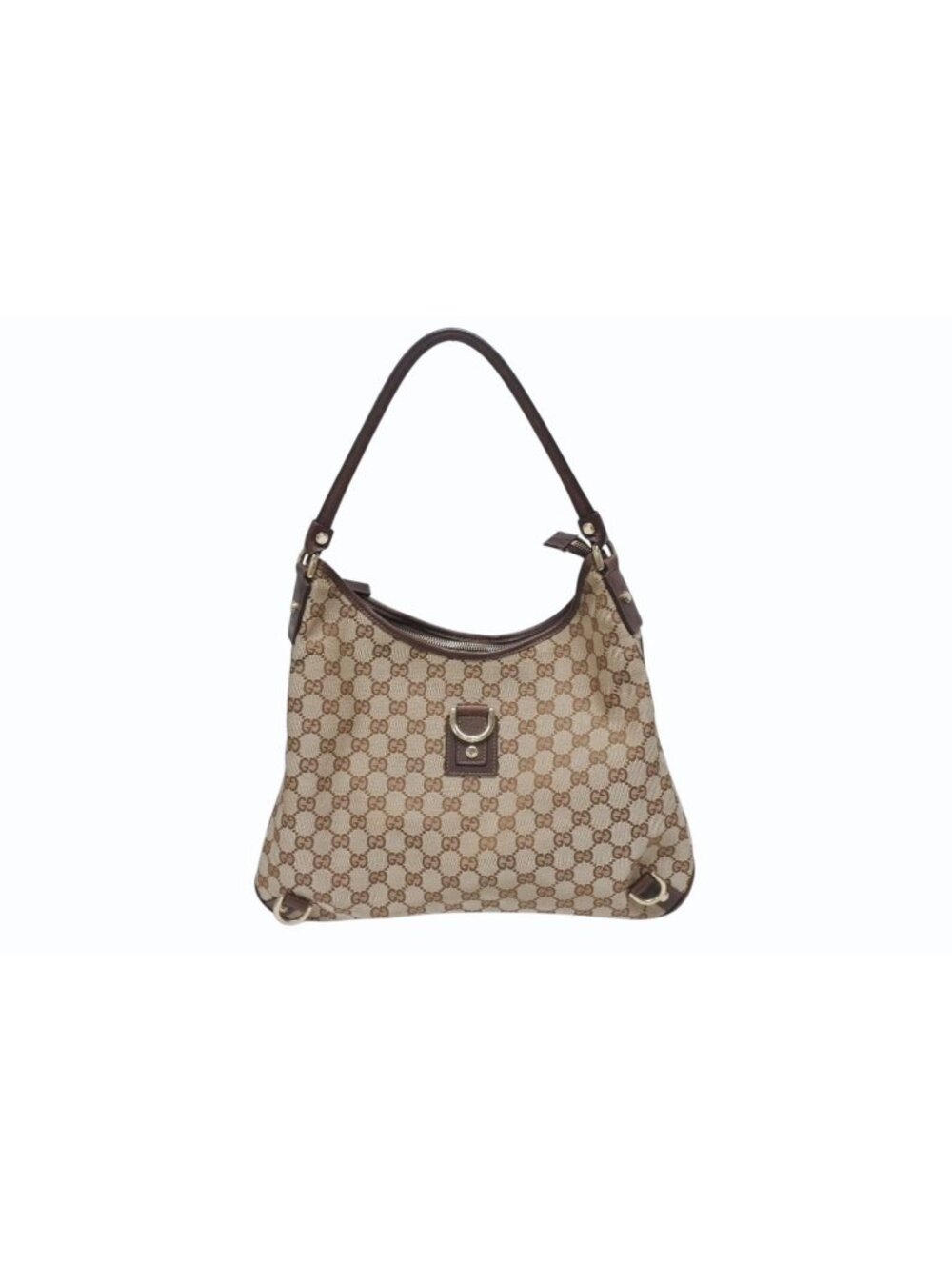 Gucci Bag Handbag GG Canvas Leather Beige Brown Gold